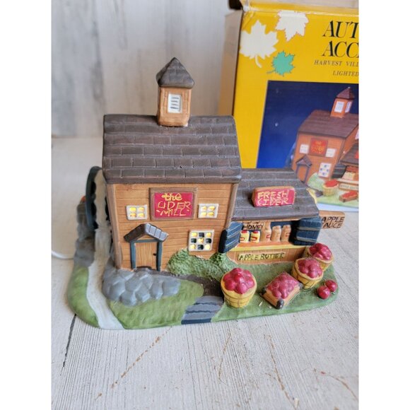 Vintage Autumn accents cider mill fall home decor village accessory - Picture 1 of 9